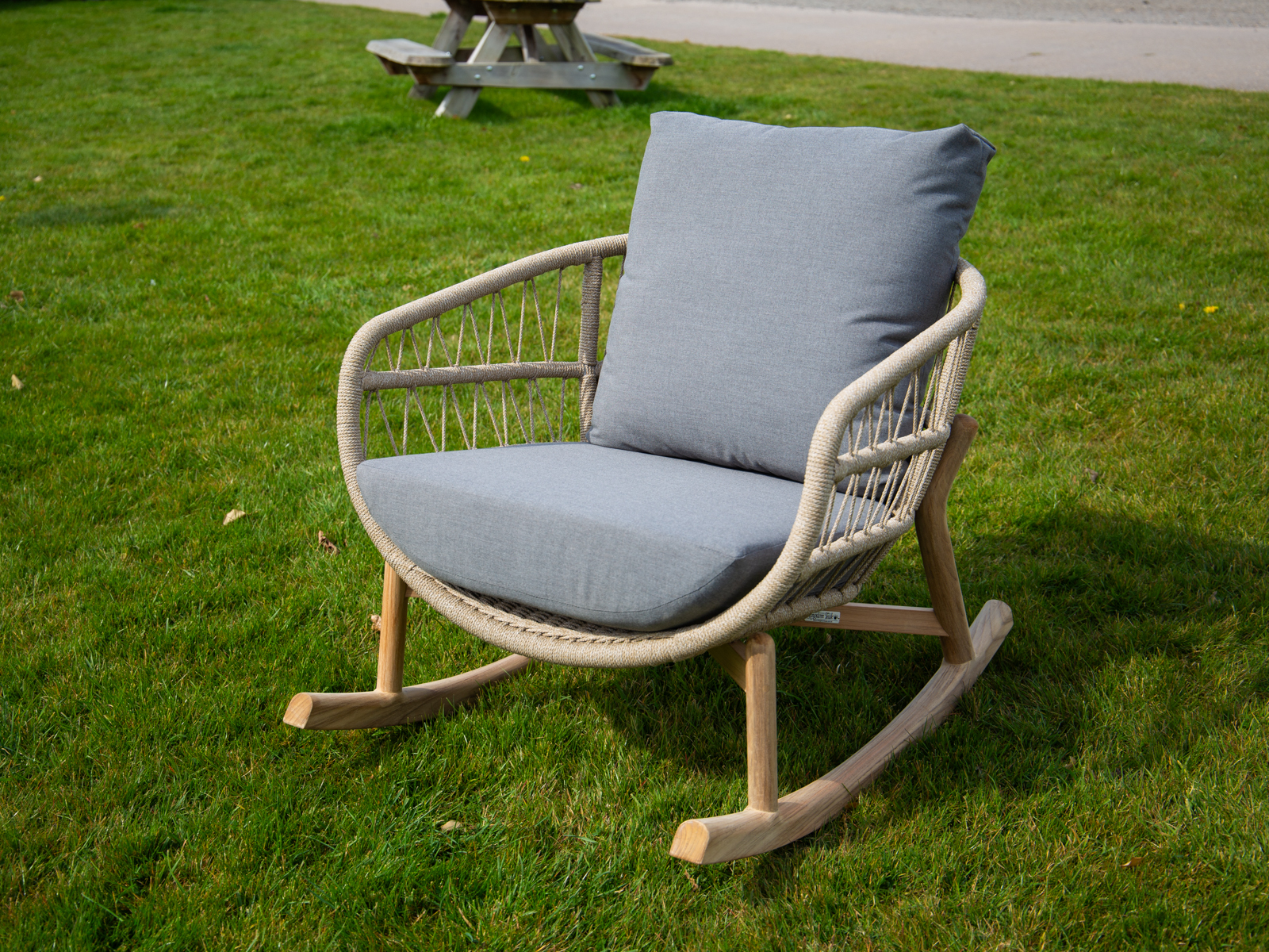 Vienna Rope Rocker Chair-Garden Furniture Centre-MidInstock,instock,MidRange,Outdoor Furniture,Outdoor Lounging,Swing Seats & Lounge Chairs-{collection_title}