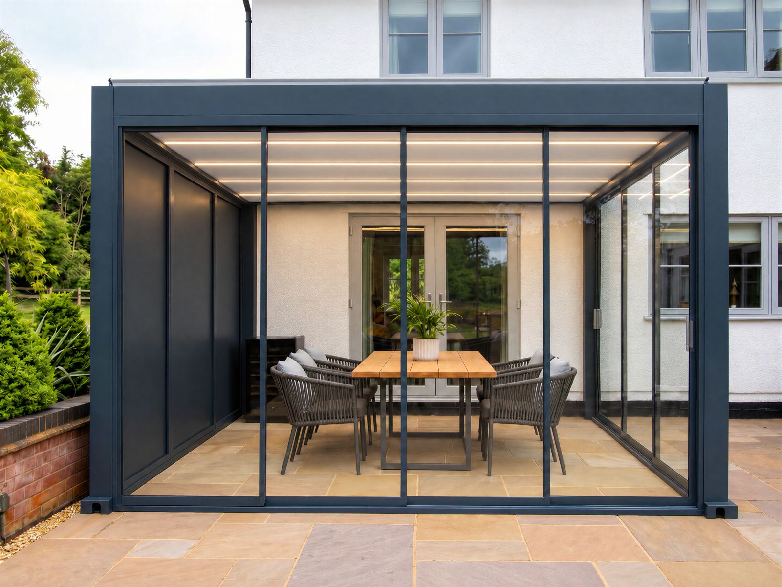 Mirage 4x3m Wall Mounted Bioclimatic Pergola