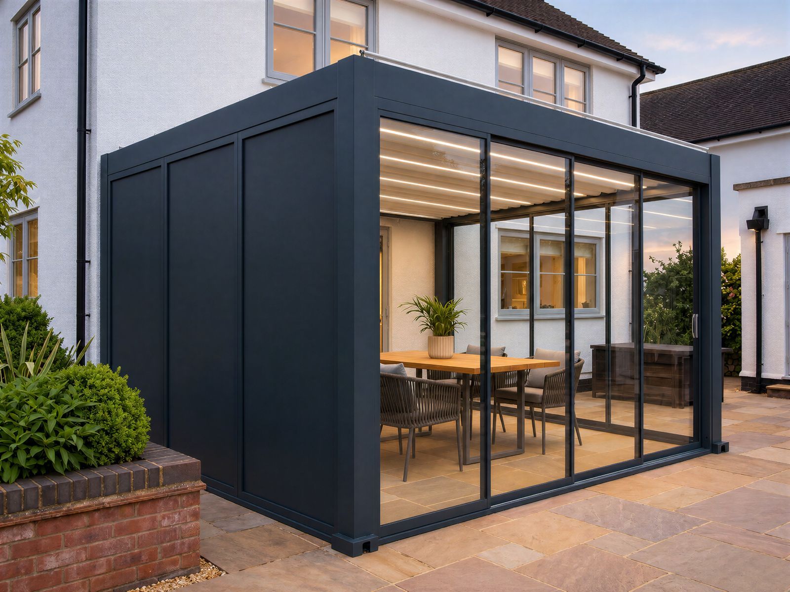 Mirage 4x3m Wall Mounted Bioclimatic Pergola