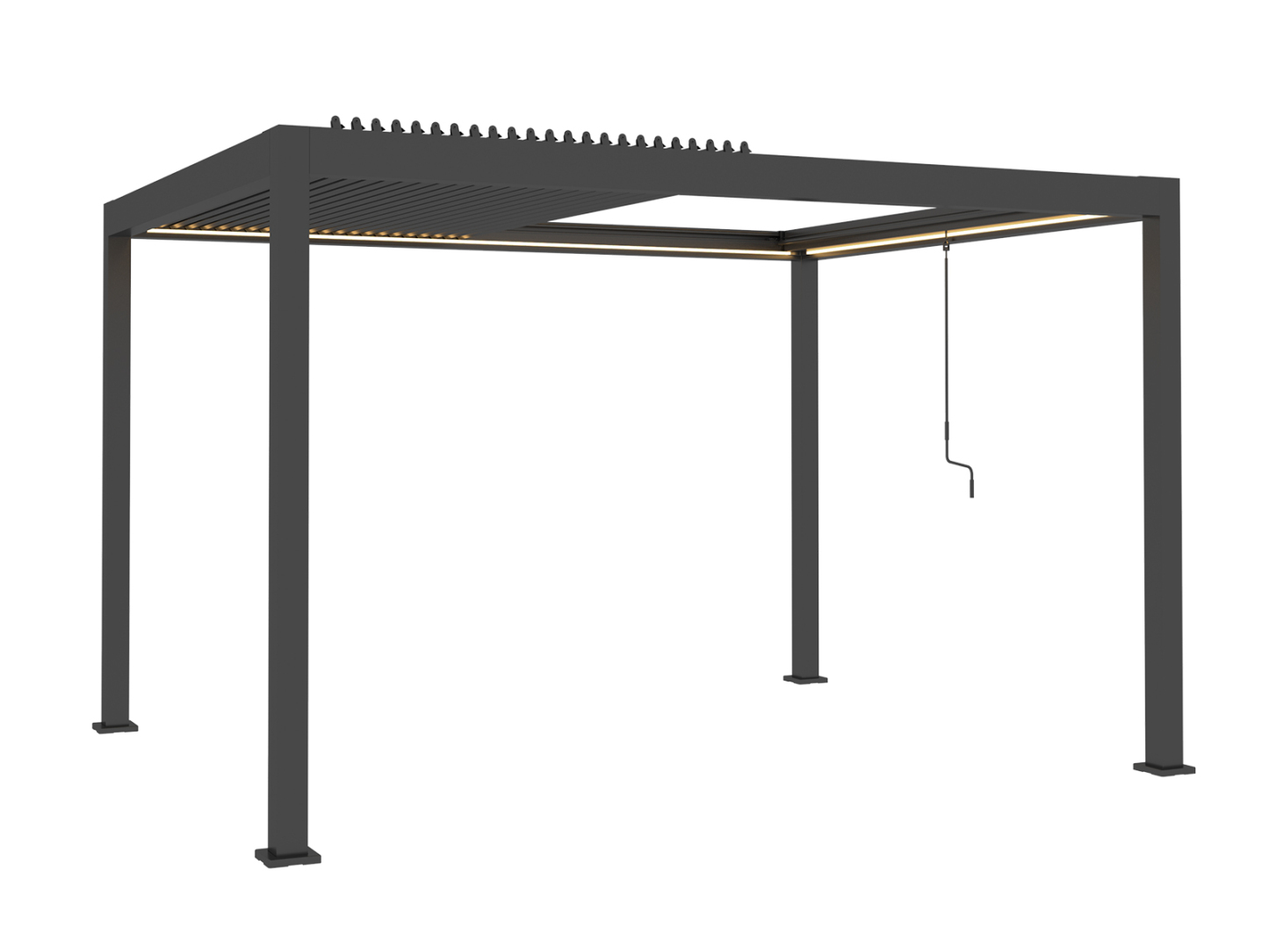 Neptune 3 x 4m LED Retractable Roof Gazebo 