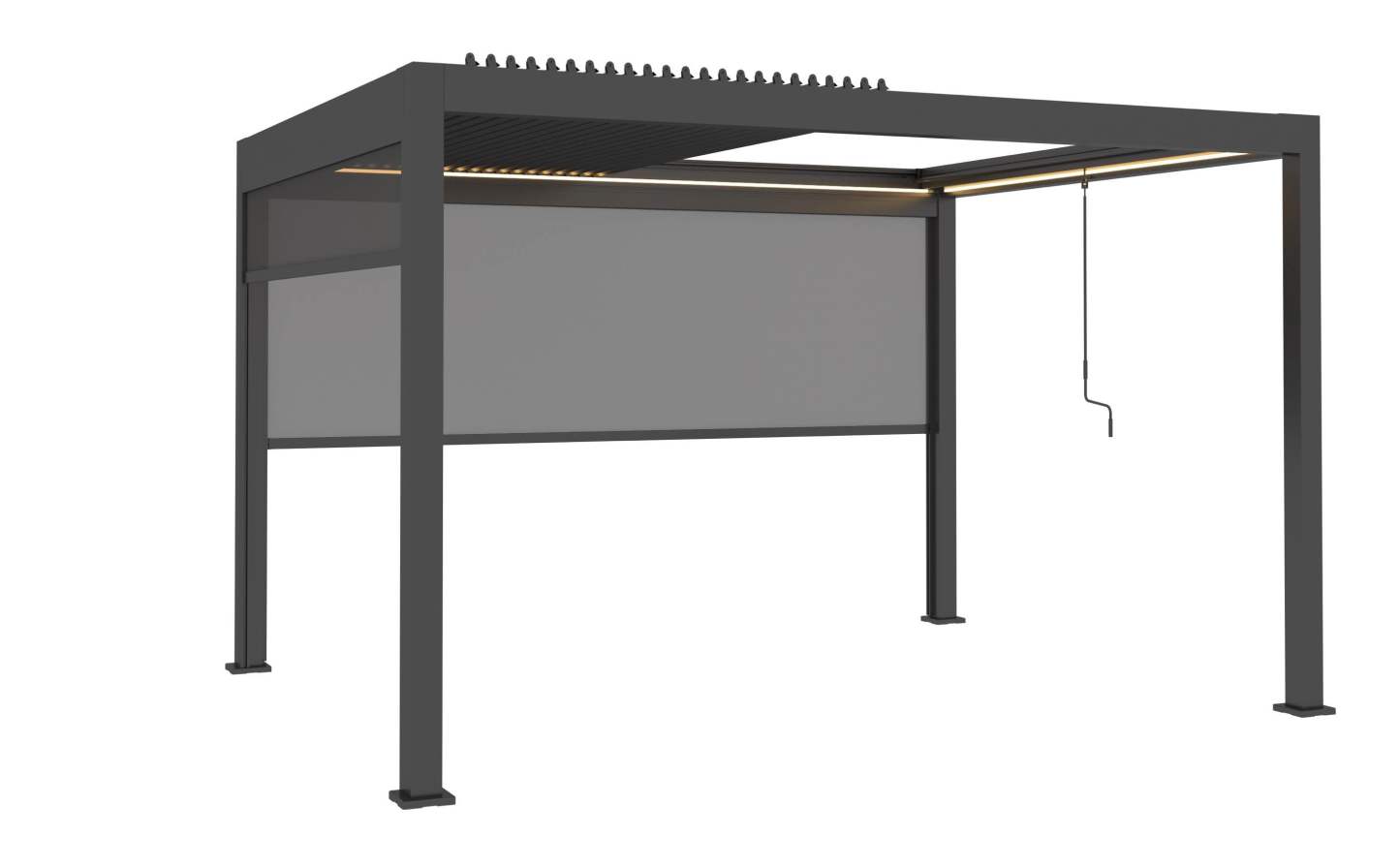 Neptune 3 x 4m LED Retractable Roof Gazebo 