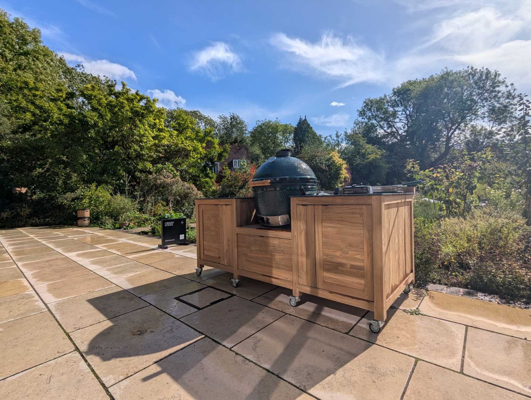 Big Green Egg Island On Wheels  | Extra Large-Garden Furniture Centre-HighRange,Outdoor Furniture,Outdoor Kitchens,The Bari Outdoor Kitchen Range,Outdoor Kitchen,Modular Furniture,Bari-{collection_title}