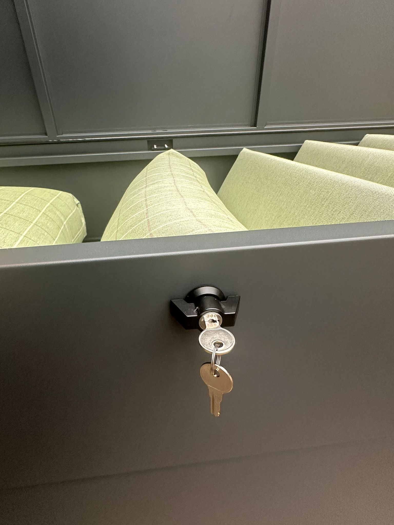 Anthracite Cushion Storage Box | Galvanised Steel with Lockable Lid-Garden Furniture Centre-Outdoor Storage,Outdoor Cushions,Gazebo Accessories,Storage Accessories-{collection_title}