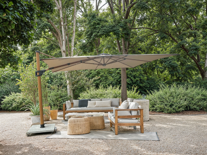 Pisa Cantilever 3m x 4m Parasol with LED Lights-Garden Furniture Centre--{collection_title}