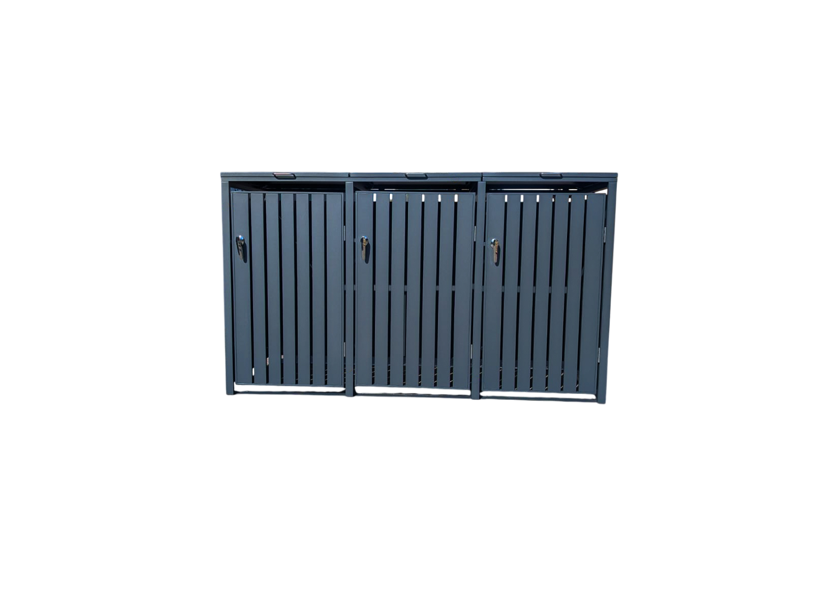Anthracite Galvanised Steel Wheelie Bin Cover | Triple | Pre-Order for Mid-May