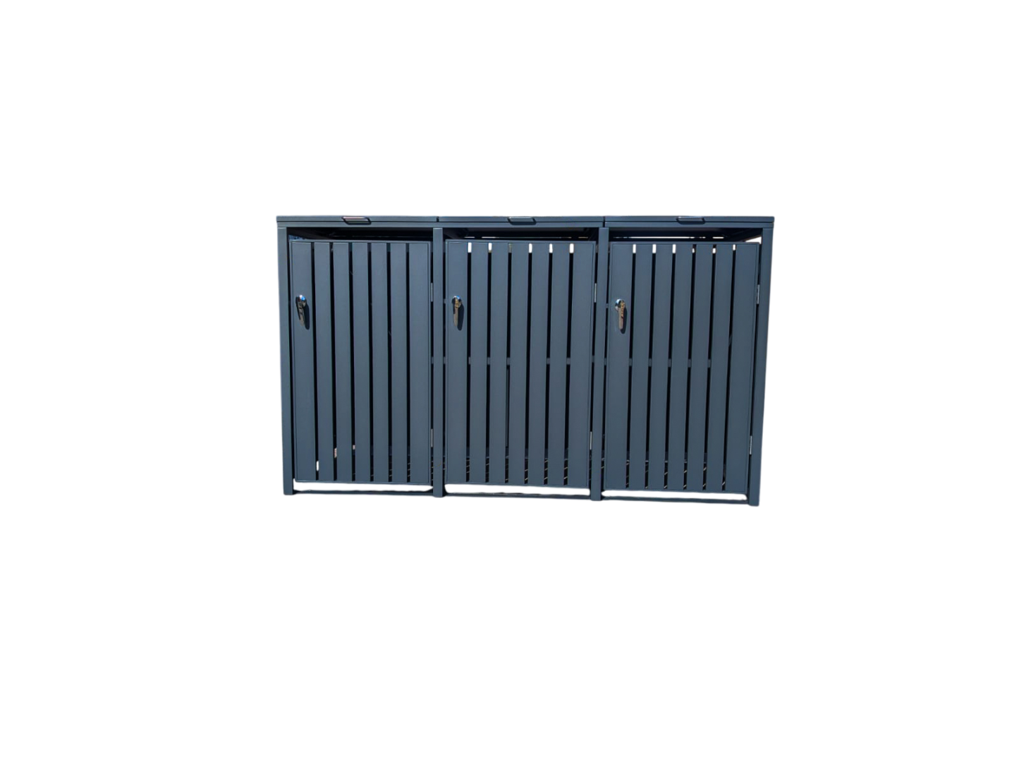 Anthracite Galvanised Steel Wheelie Bin Cover | Triple | Pre-Order for Mid-May