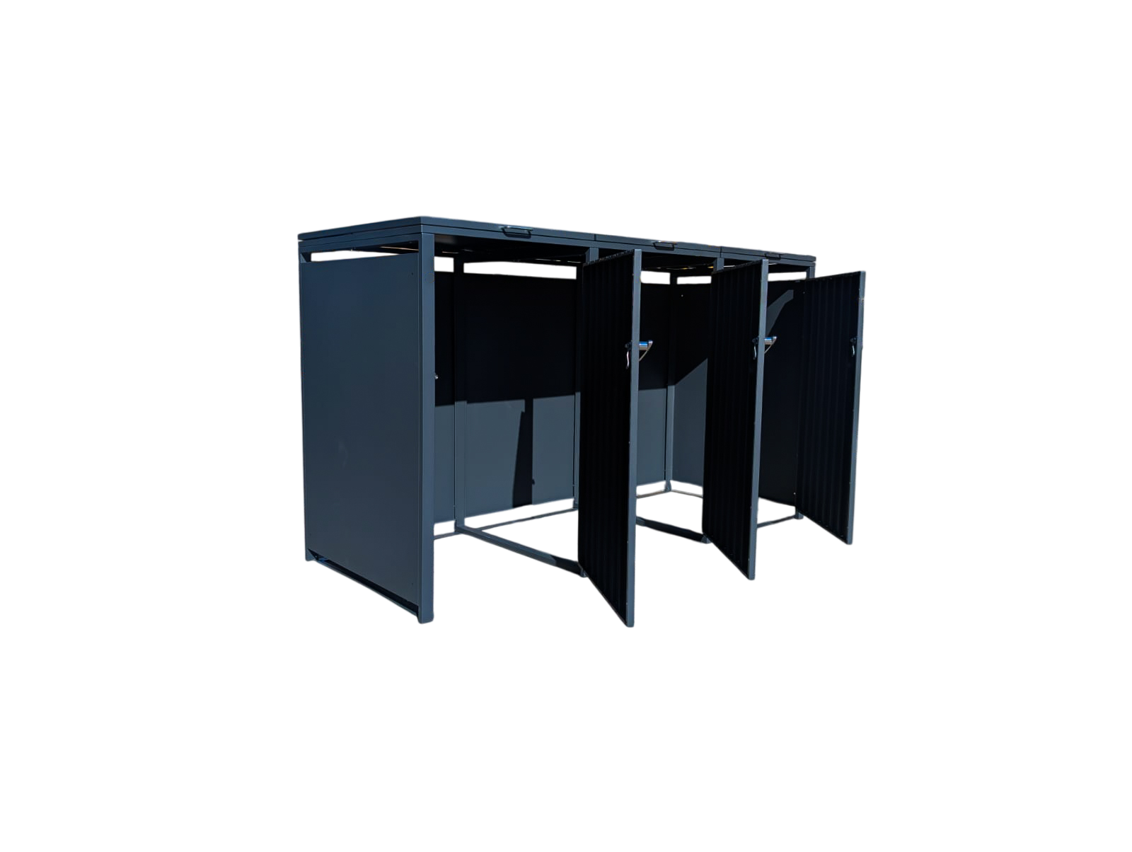 Anthracite Galvanised Steel Wheelie Bin Cover | Triple | Pre-Order for Mid-May