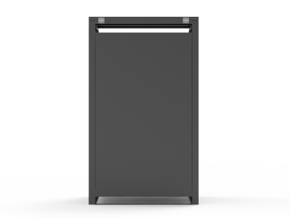 Grey Wood Effect Galvanized Steel Wheelie Bin Cover | Single