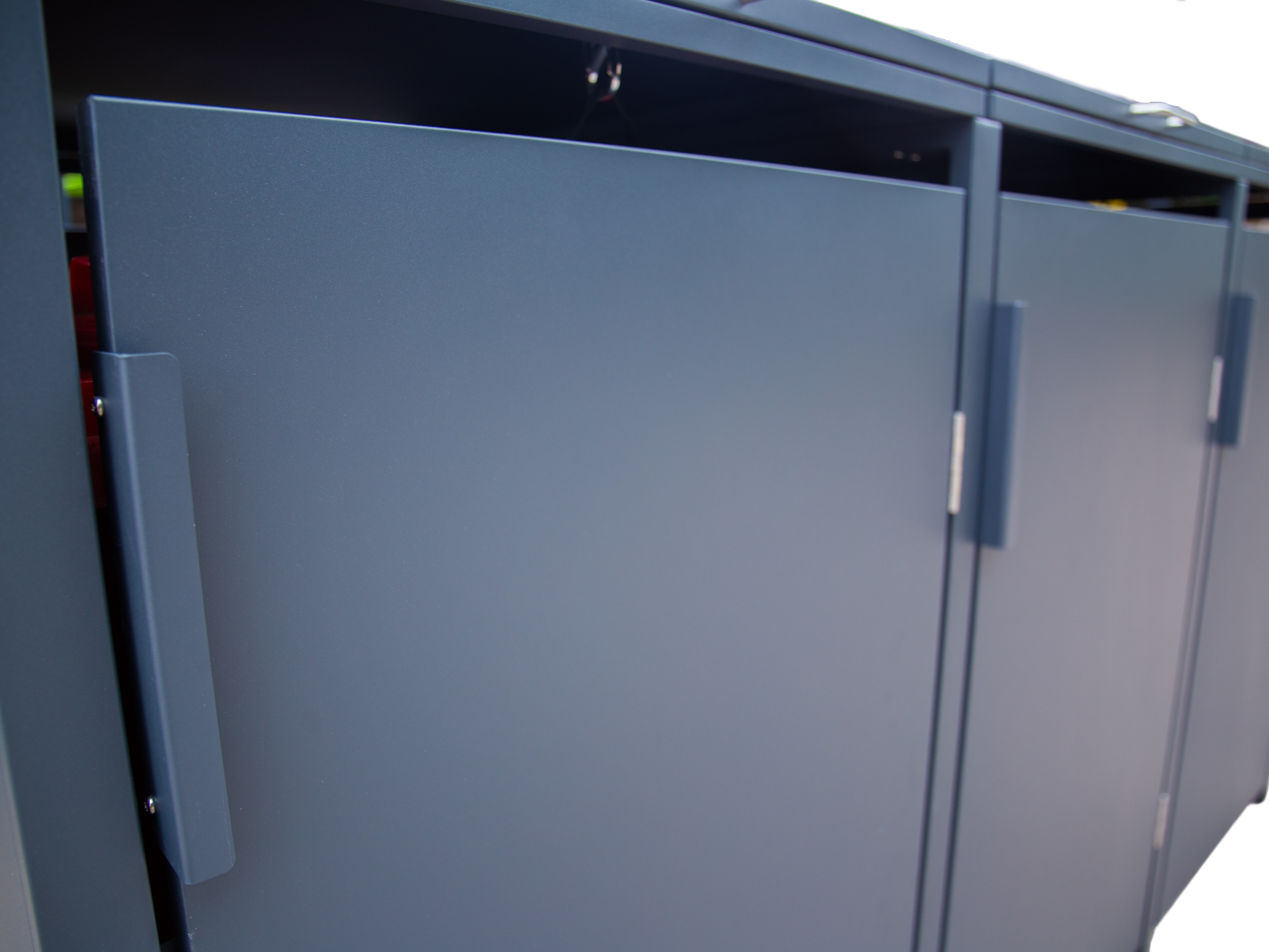 Anthracite Triple Solid Panel Wheelie Bin Storage
