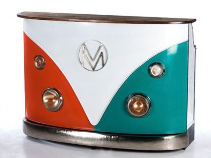 Retro VW Bus Bar | Blue and Red
