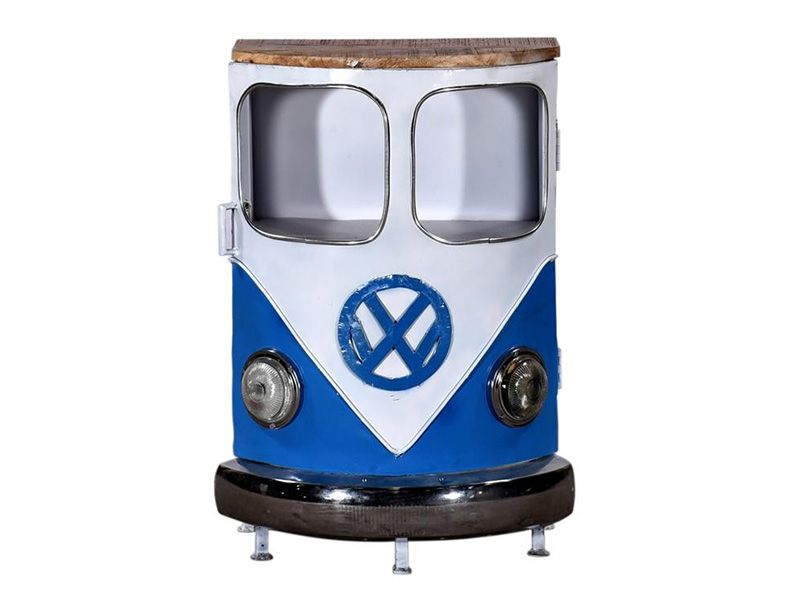 Indian VW Bus Bar Cabinet | Blue