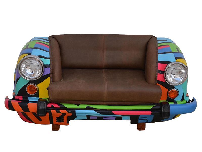 Indian Car Sofa Graffiti Print -Garden Furniture Centre-MidRange,Outdoor Furniture,Upcycled Furniture-{collection_title}