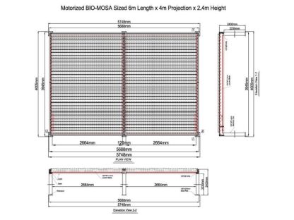Eclipse 6 X 4m LED Motorised Pergola | Free Standing