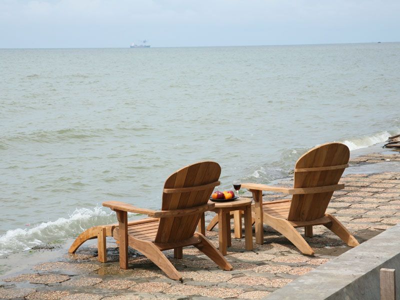 Double Adirondack Chair Set