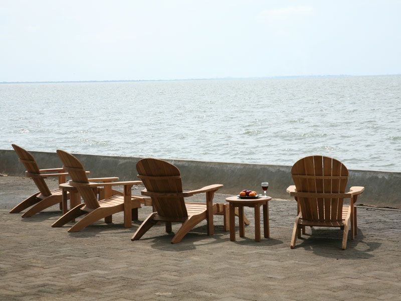 Double Adirondack Chair Set