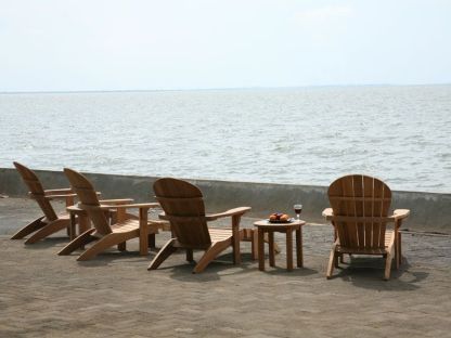 Double Adirondack Chair Set