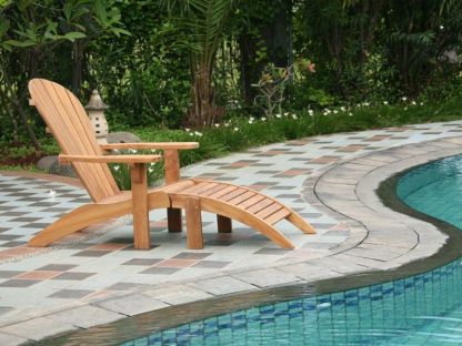 Double Adirondack Chair Set