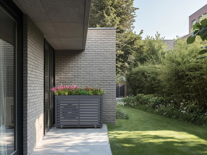 Heat Pump/Air Conditioning Unit Cover with Planter