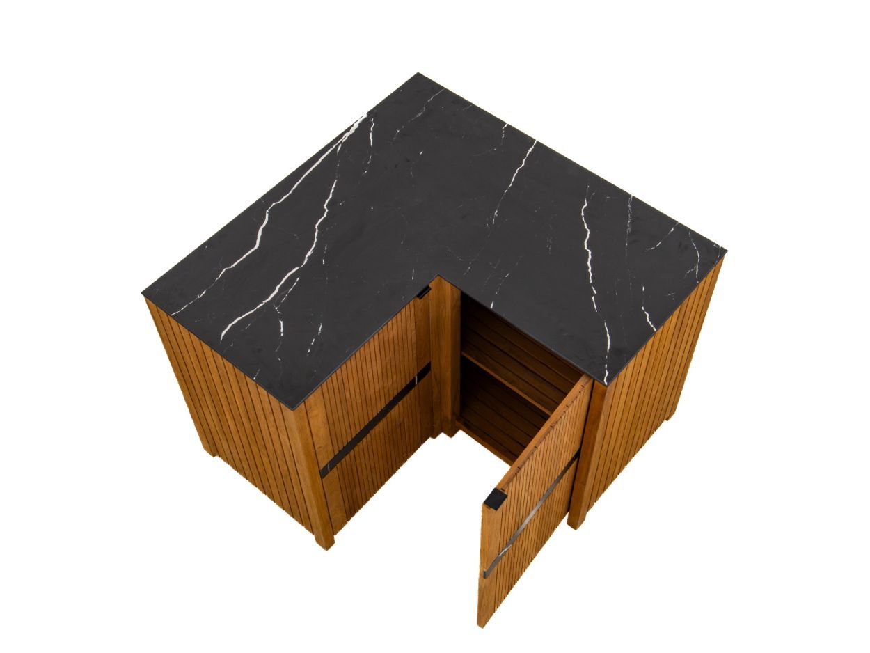 Amalfi Corner Unit-Garden Furniture Centre-HighRange,Reclaimed Furniture,Amalfi,Modular Furniture,Teak,Outdoor Furniture,Teak Garden Furniture,Ranges,Outdoor Kitchens,The Bari Outdoor Kitchen Range-{collection_title}