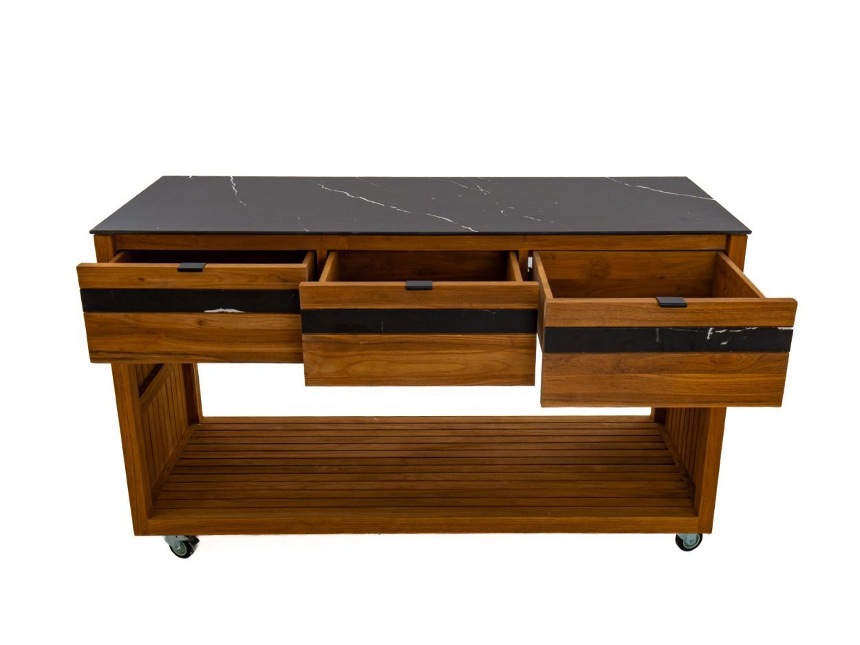 Amalfi Island Unit on Wheels-Garden Furniture Centre-HighRange,Reclaimed Furniture,Amalfi,Modular Furniture,Teak,Outdoor Furniture,Teak Garden Furniture,Ranges,Outdoor Kitchens,The Bari Outdoor Kitchen Range-{collection_title}