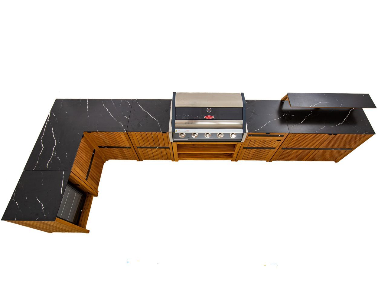 Amalfi Teak Outdoor Kitchen Set 1-Garden Furniture Centre-HighRange,Reclaimed Furniture,Amalfi,Outdoor Furniture,Outdoor Kitchens,The Bari Outdoor Kitchen Range,Kitchen Set-{collection_title}