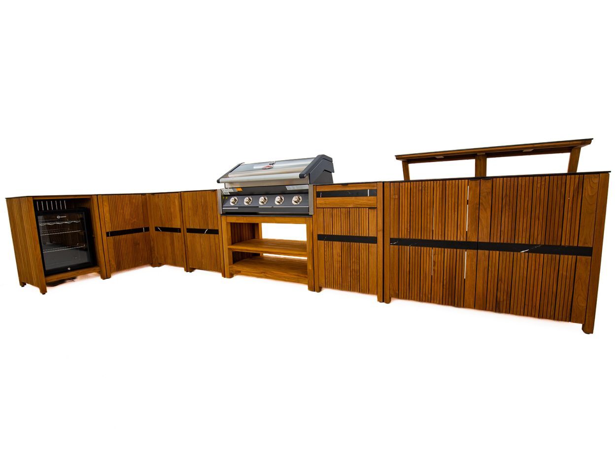 Amalfi Teak Outdoor Kitchen Set 1-Garden Furniture Centre-HighRange,Reclaimed Furniture,Amalfi,Outdoor Furniture,Outdoor Kitchens,The Bari Outdoor Kitchen Range,Kitchen Set-{collection_title}
