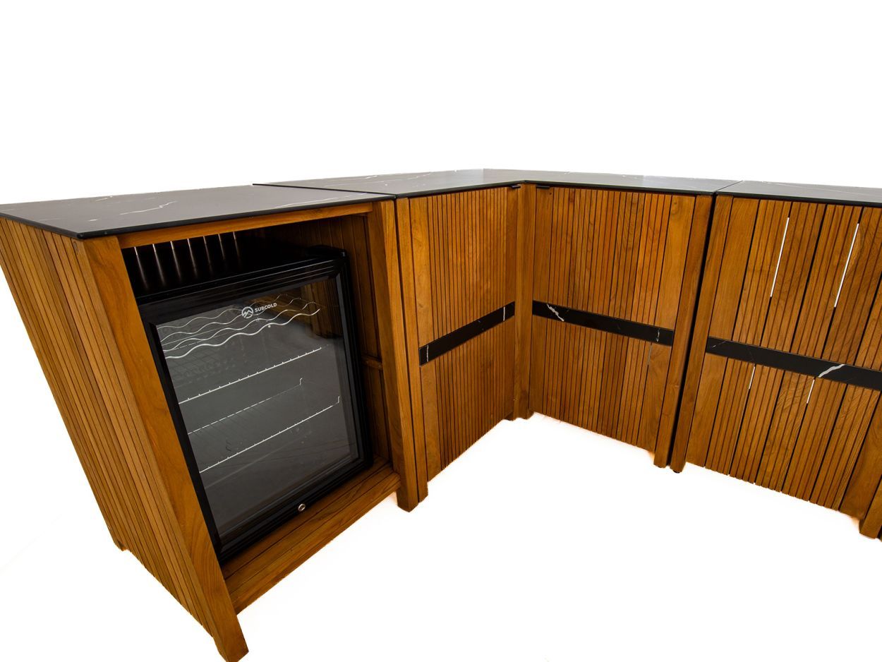 Amalfi Teak Outdoor Kitchen Set 1-Garden Furniture Centre-HighRange,Reclaimed Furniture,Amalfi,Outdoor Furniture,Outdoor Kitchens,The Bari Outdoor Kitchen Range,Kitchen Set-{collection_title}