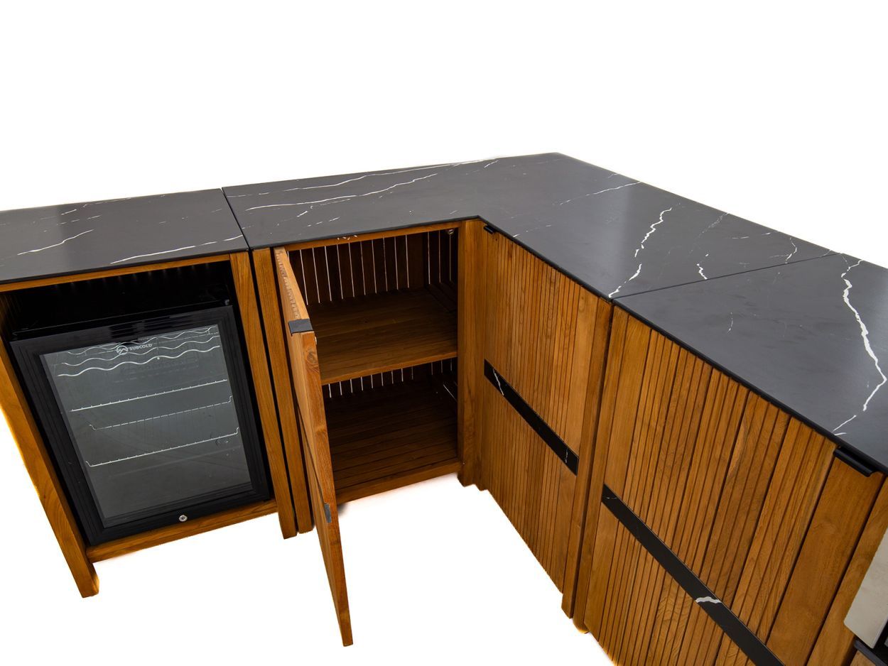 Amalfi Teak Outdoor Kitchen Set 1-Garden Furniture Centre-HighRange,Reclaimed Furniture,Amalfi,Outdoor Furniture,Outdoor Kitchens,The Bari Outdoor Kitchen Range,Kitchen Set-{collection_title}