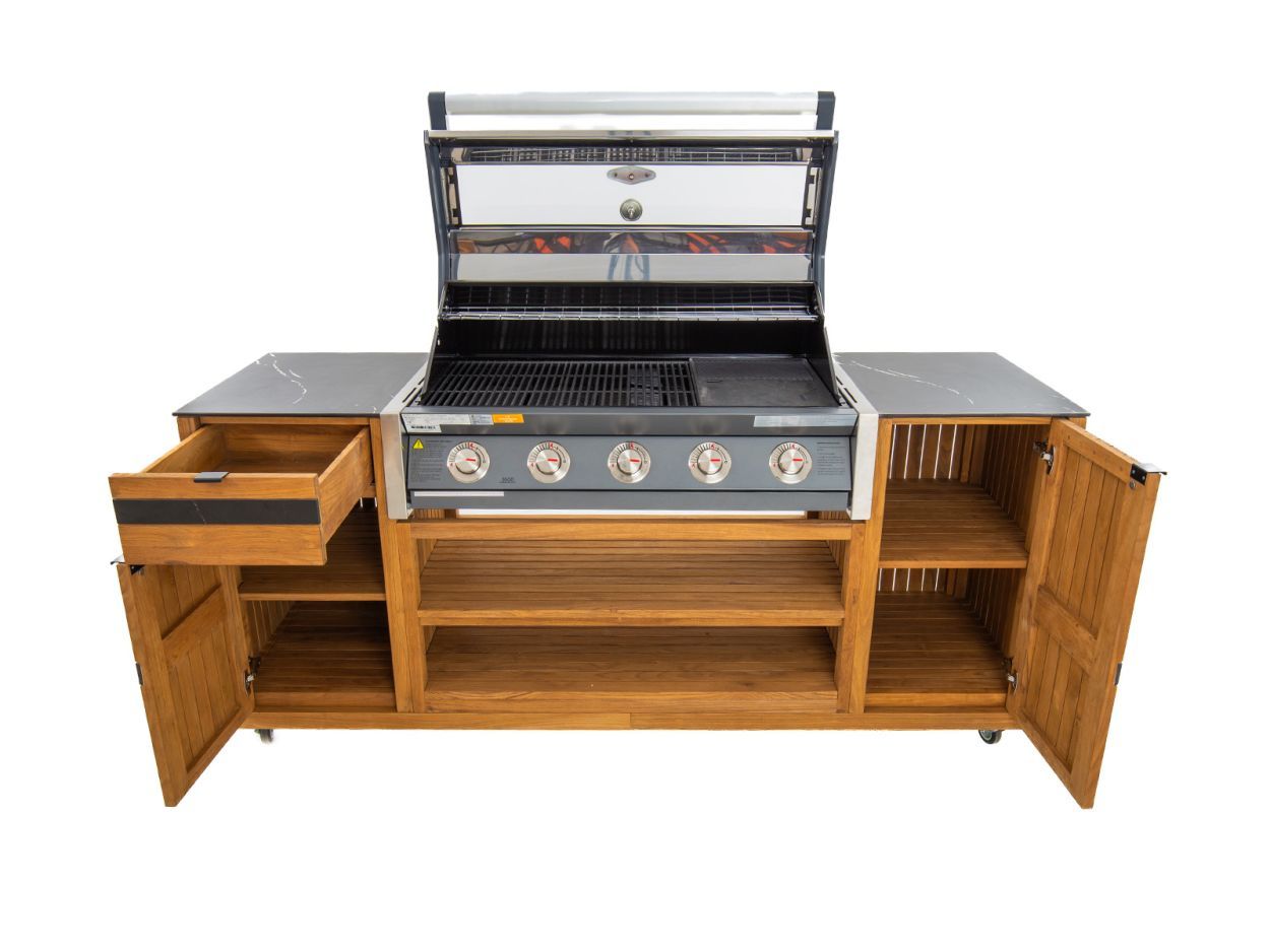 Amalfi BBQ Trolley on Wheels-Garden Furniture Centre-HighRange,Reclaimed Furniture,Fire Pits & BBQ's,Amalfi,Teak,Outdoor Furniture,Outdoor Kitchens,Outdoor Kitchen,Modular Furniture-{collection_title}