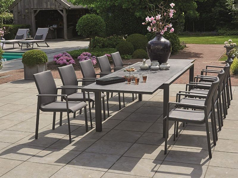 Mustique 10 Chair Extending Set | Life Range | Ex-Display-Garden Furniture Centre-HighRange,Metal,Tables,Dining Set,Outdoor Furniture,Metal Furniture,Ranges,Life Range,Outdoor Dining,Autumn & Winter Sale,Sale,Showroom exdis-{collection_title}