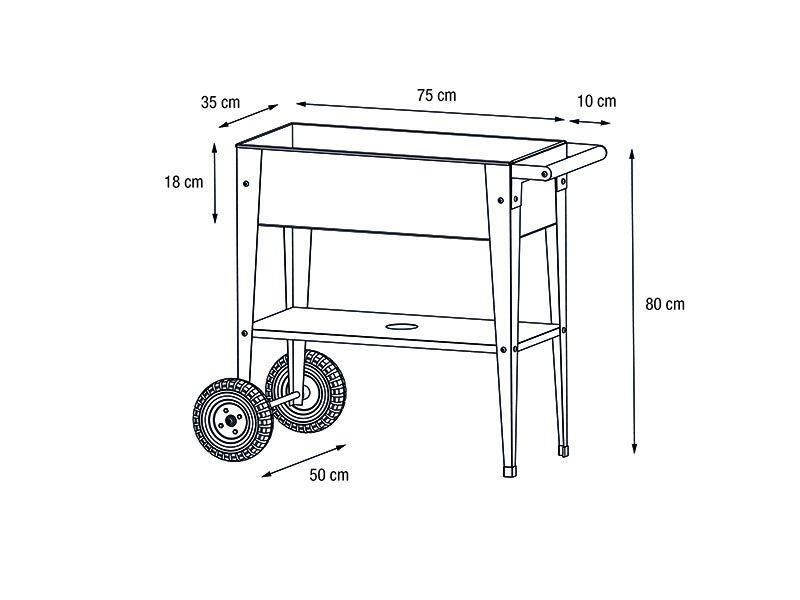 Urban Garden Trolley | Red