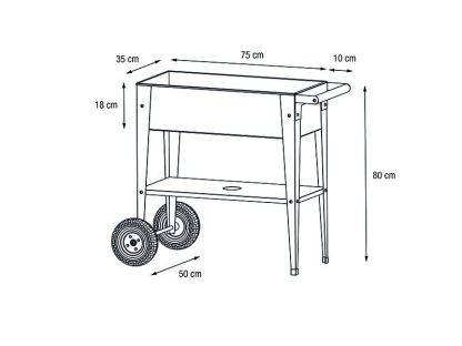 Urban Garden Trolley | Galvanised