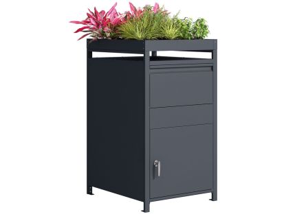 Anthracite Galvanized Steel Parcel Box With Planter