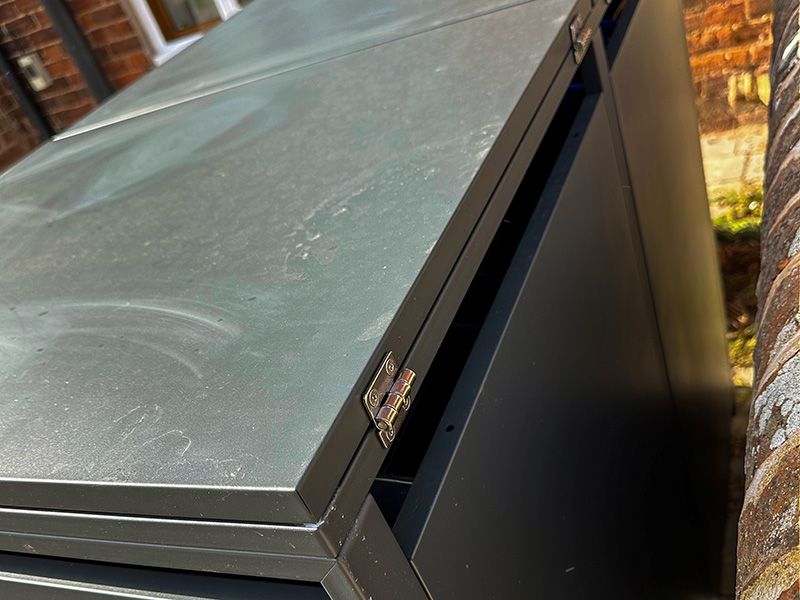 Anthracite Galvanized Steel Wheelie Bin Cover | Double