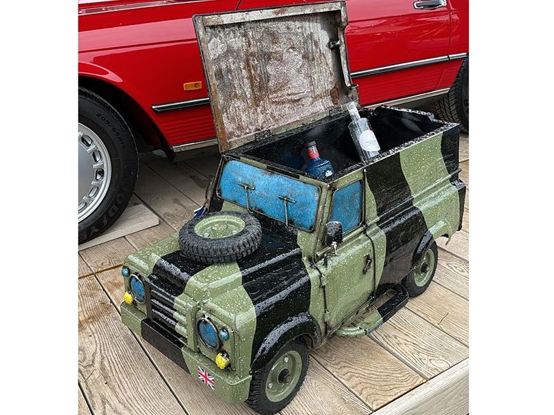 Army Land Rover Drinks Cooler-Garden Furniture Centre-48Hour Dispatch,MidInstock,instock,MidRange,Information,National BBQ Week - Sizzling Hot Offers for you ...,Great Gifts for Fathers Day,Ornaments Accessories,Ornaments,Accessories,Ranges,Think Outside Range,Metal Garden Ornaments,Novelty Drinks Coolers,Think Outside Range Ranges,Sale-{collection_title}