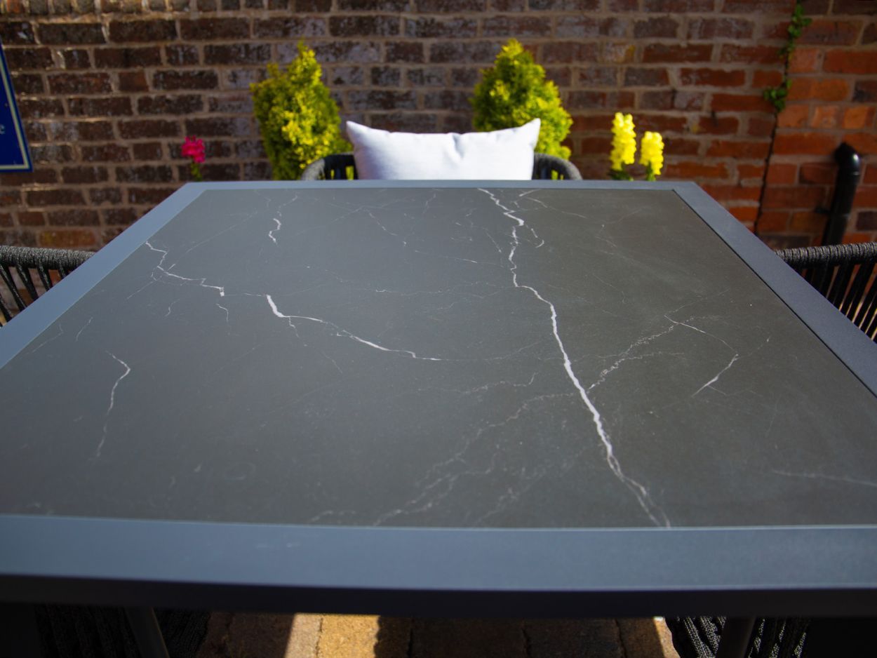 Square Table 90cm Dining Set | Aruba-Garden Furniture Centre-HighRange,Metal,Tables,Dining Set,Outdoor Furniture,Metal Furniture,Outdoor Dining-{collection_title}