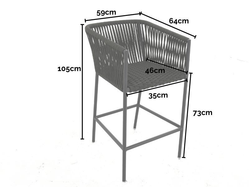 Aruba 8 Chair Bar Dining Set -Garden Furniture Centre-HighRange,Metal,Tables,Dining Set,Outdoor Furniture,Outdoor Dining,Bars & Bar Sets-{collection_title}