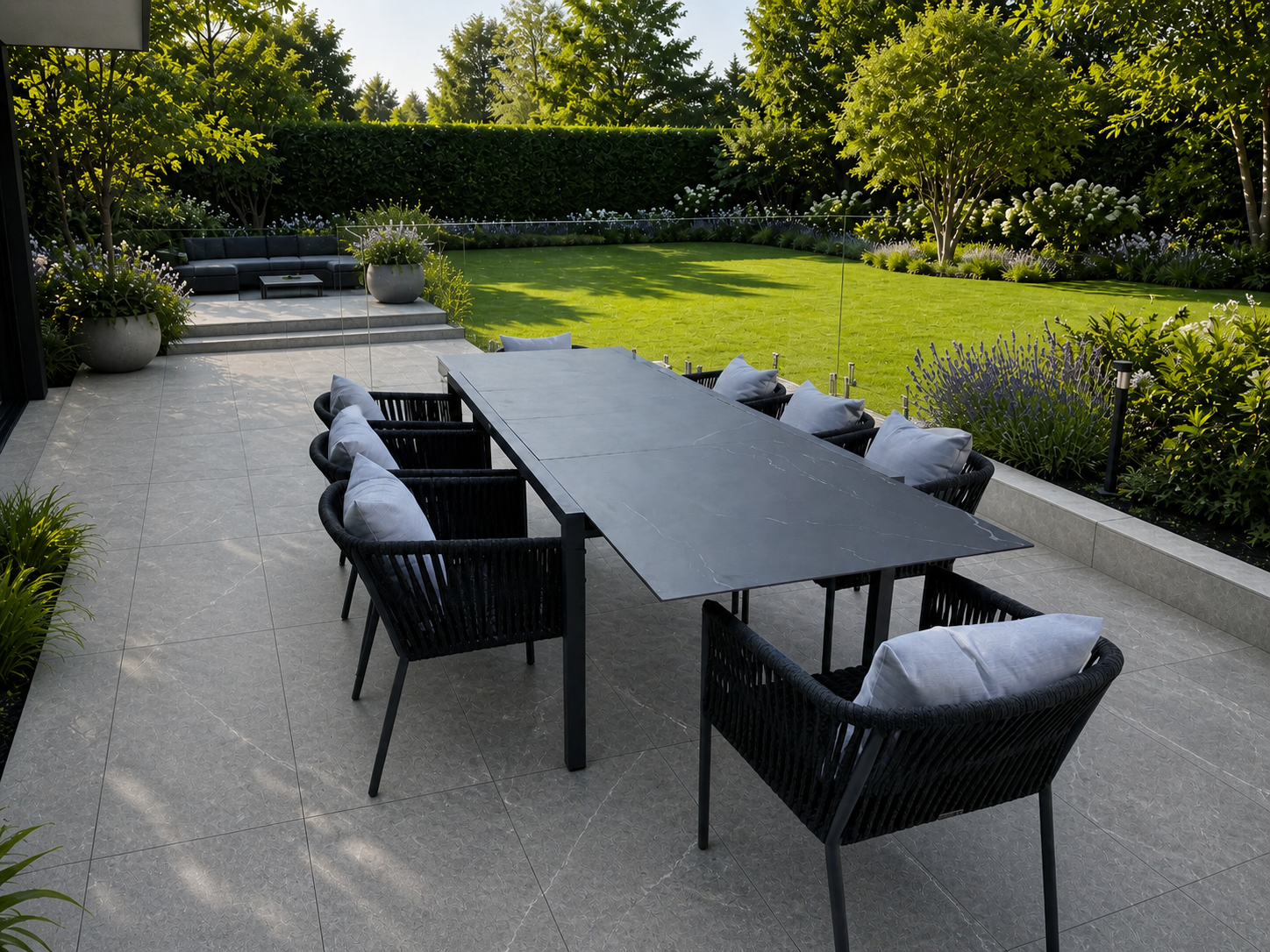 Aruba 8 Chair Extending Dining Set