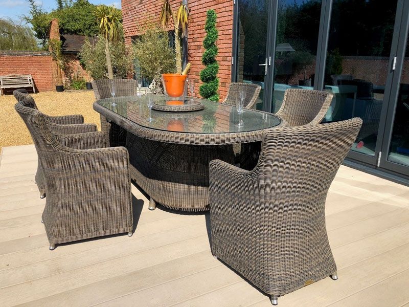 Summergrass 6 Chair Dining Set -Garden Furniture Centre-HighRange,Rattan,Outdoor Dining,Rattan Furniture-{collection_title}