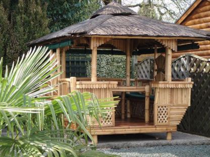 Bamboo Gazebo Square 10ft X 11.6ft