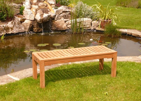 Backless Bench - 120cm-Garden Furniture Centre-LowRange,Backless,Benches,Teak Benches Benches-{collection_title}