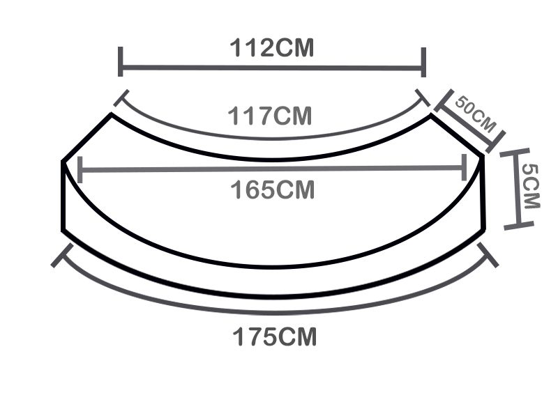 Contour Bench Cushion (Without Arms)