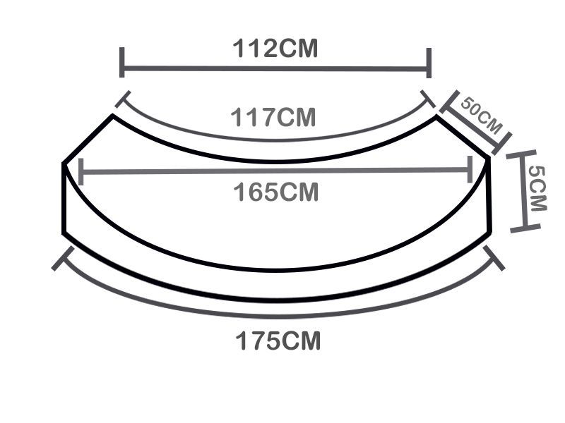 Contour Bench Cushion (Without Arms)
