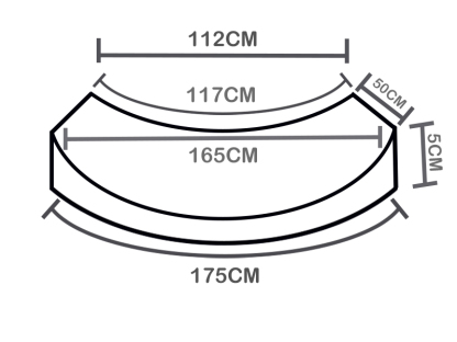 Contour Bench Cushion (Without Arms)