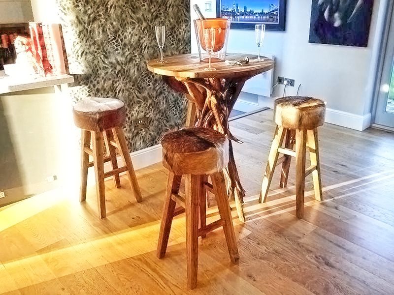 Baka Bar Set | Four Stools-Garden Furniture Centre-Root,Indoor Dining,HighRange,Outdoor Furniture,Teak Garden Furniture,Reclaimed Furniture,Bars & Bar Sets-{collection_title}