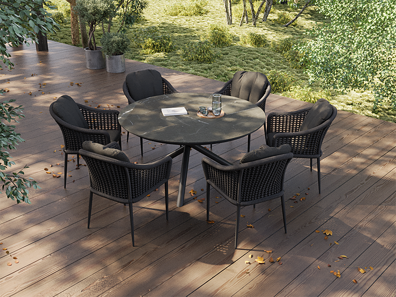 Santiago 6 Chair Dining Set-Garden Furniture Centre-HighRange,Metal,Outdoor Dining-{collection_title}