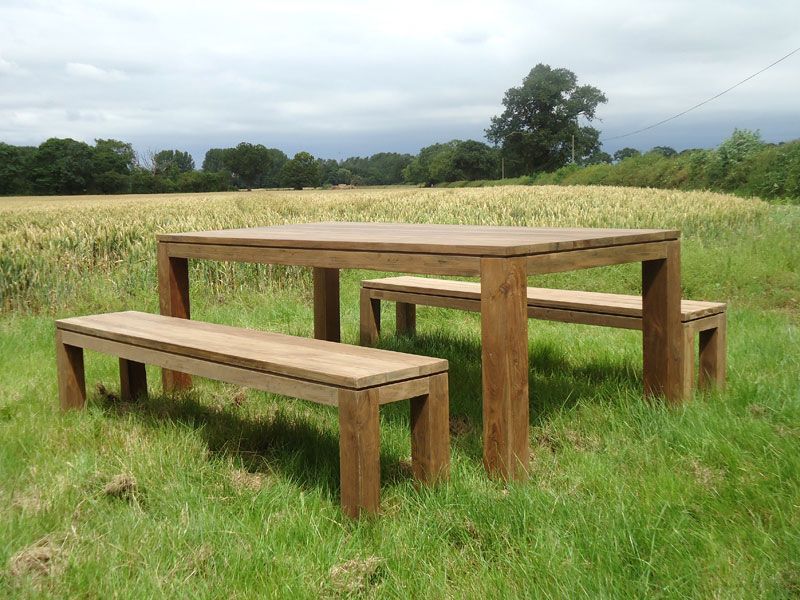 Bali Reclaimed Teak Bench Set-Garden Furniture Centre-Indoor Dining,HighRange,ere,Tables,Dining Set,Teak,Benches,Outdoor Furniture,Teak Garden Furniture,Reclaimed Furniture,Outdoor Dining,Teak Sets,Teak Benches-{collection_title}
