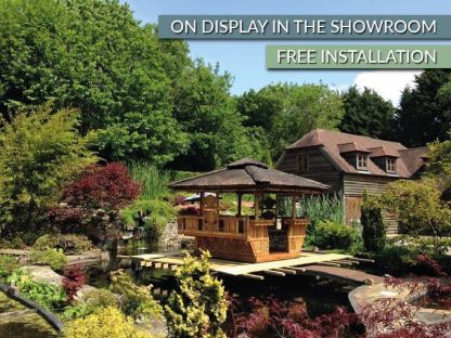 Bamboo Gazebo Square 10ft X 11.6ft