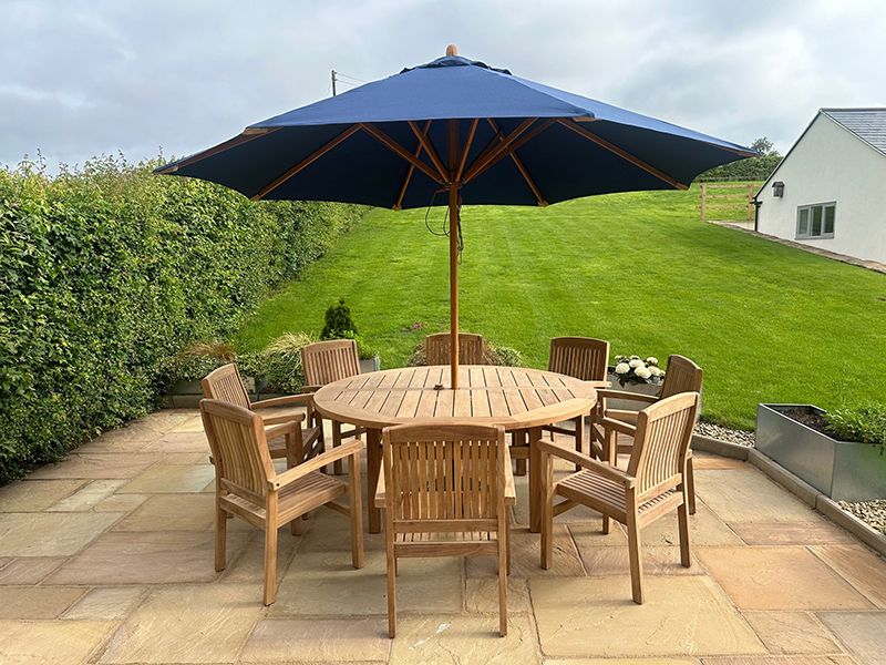 Marley 8 Chair Chunky Table Dining Set