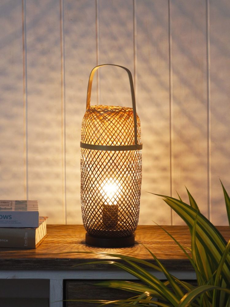 Bamboo Lantern Lamp-Garden Furniture Centre-48Hour Dispatch,LowRange,Under 100,Conservatory,Reclaimed Furniture,Accessories,Indoor Accessories,Indoor Lighting-{collection_title}